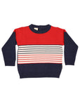 Striped Knit Sweater Red/Navy