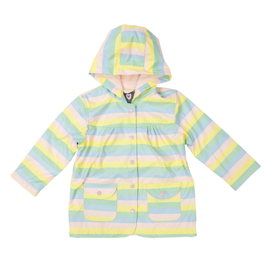 Striped Raincoat Pastel Pink