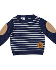 Stripe Knit Sweater Navy/White