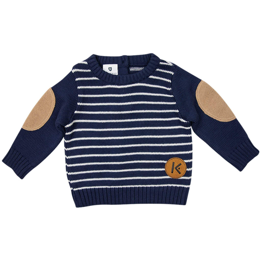 Stripe Knit Sweater Navy/White