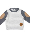 Stripe Knit Sweater Grey