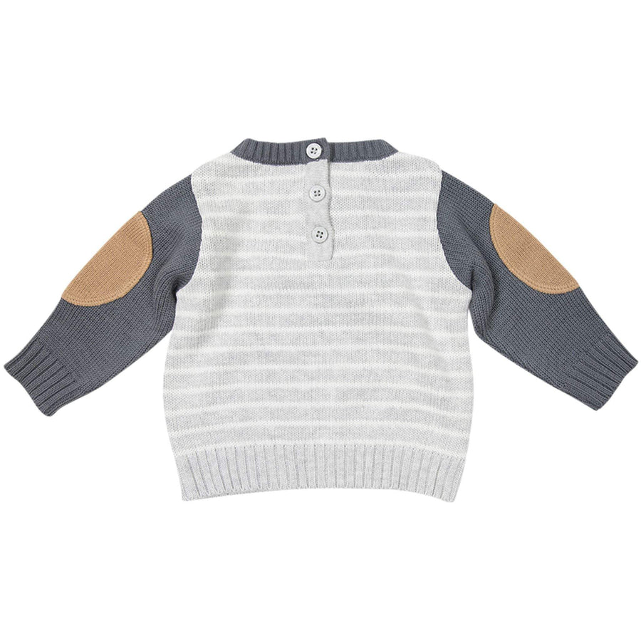 Stripe Knit Sweater Grey
