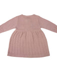 Textured Knit Dress Dusty Pink