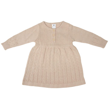 Textured Knit Dress Ivory