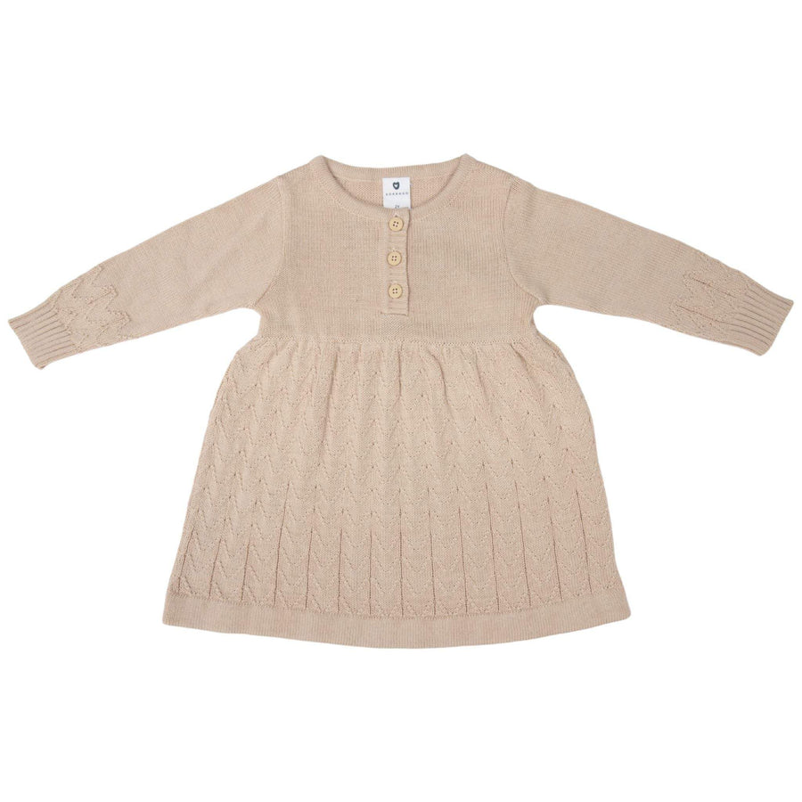 Textured Knit Dress Ivory