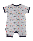 Under the Sea Short Sleeve Zip Onesie Grey