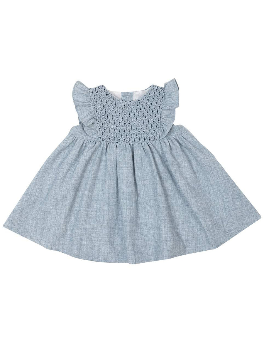 Smocked Blue Dress