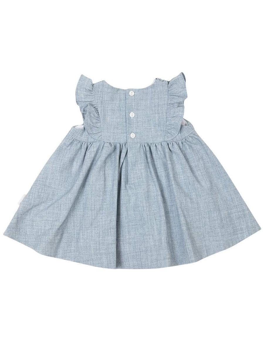 Smocked Blue Dress