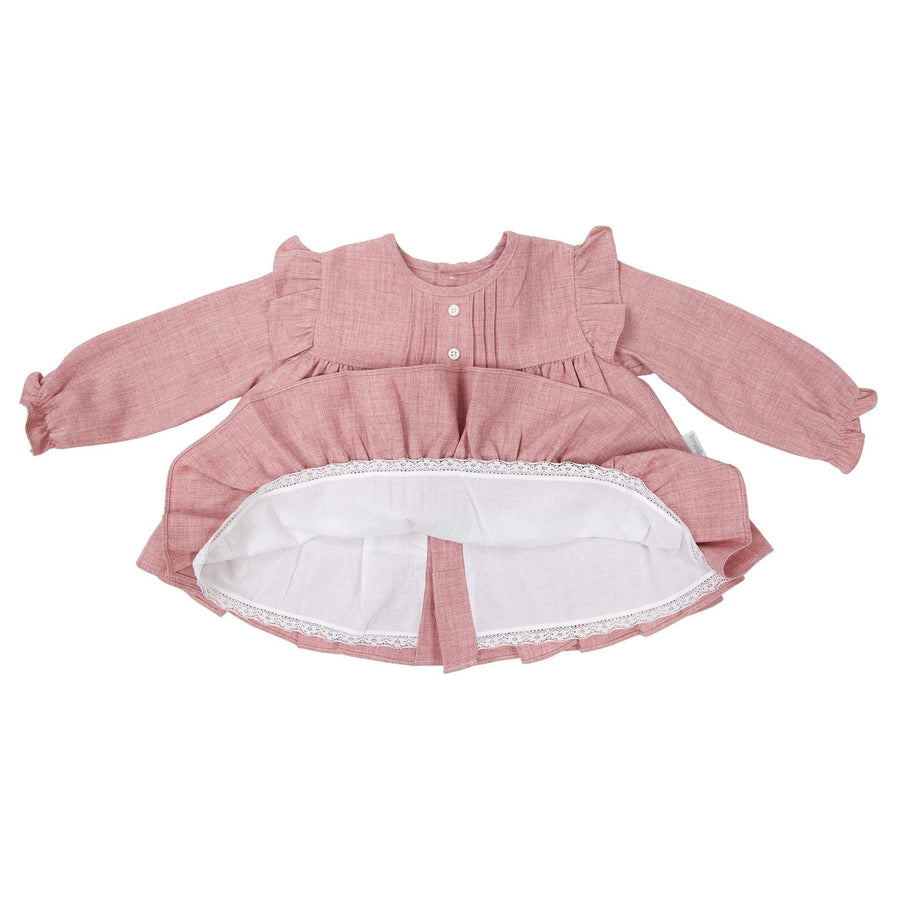 Soft Woven Frill Blouse Pink