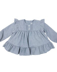 Soft Woven Frill Blouse Grey