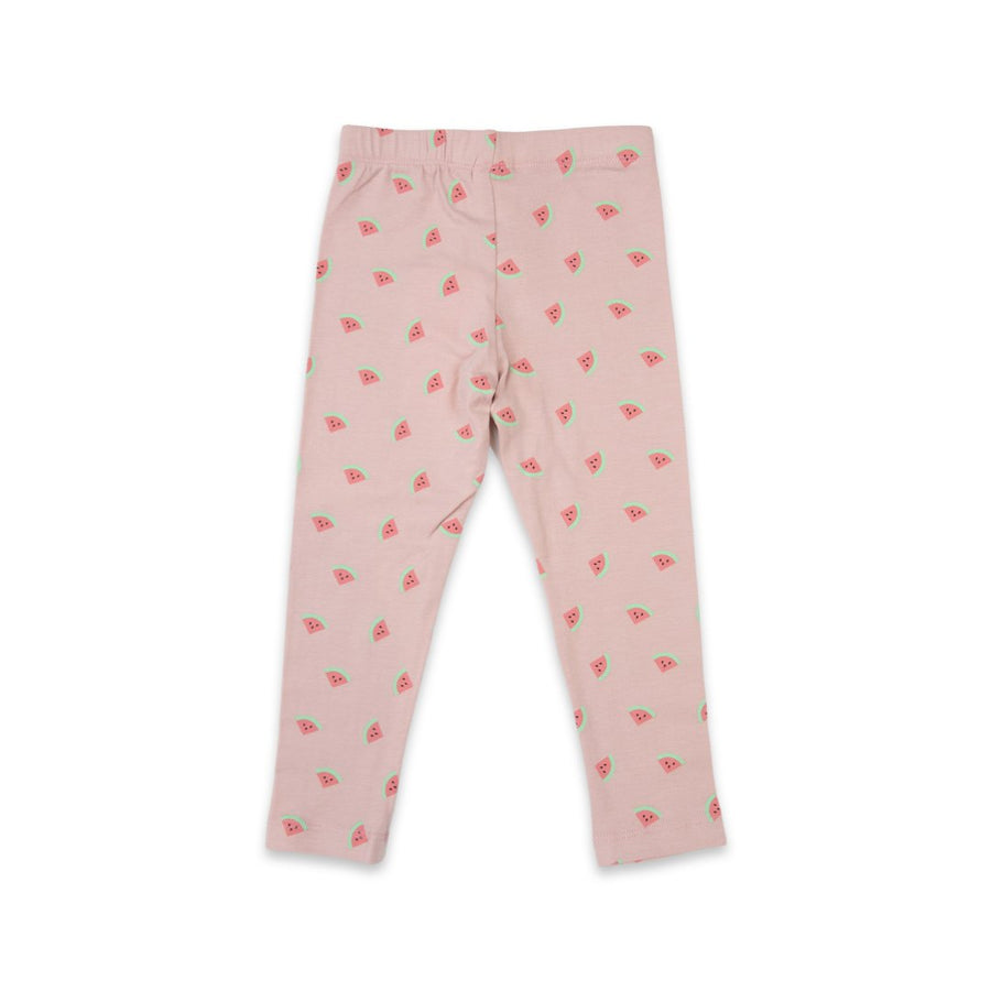Cotton Legging with Watermelon Print Pink