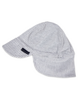 Cotton Legionnaires Sun Hat Grey Marle Stripe