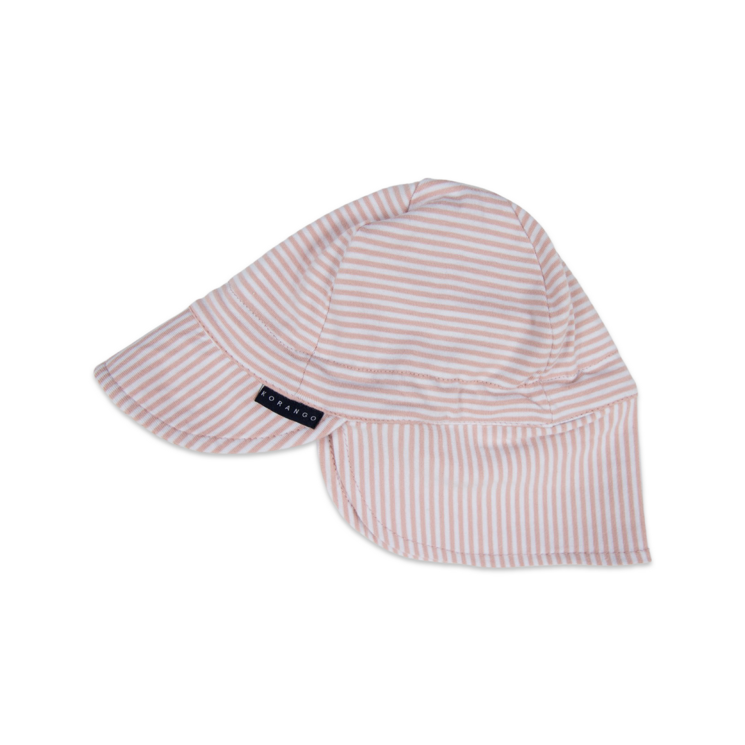 Cotton Legionnaires Sun Hat Dusty Pink Stripe