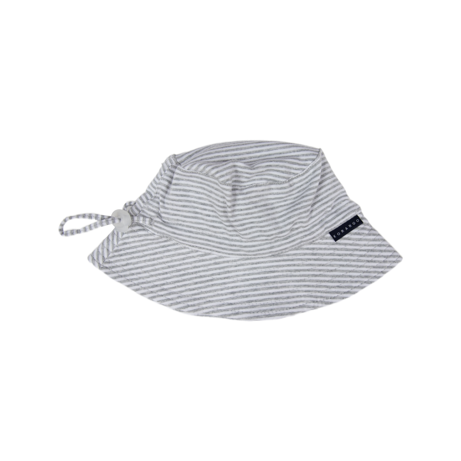 Cotton Sun Hat Grey Marle Stripe