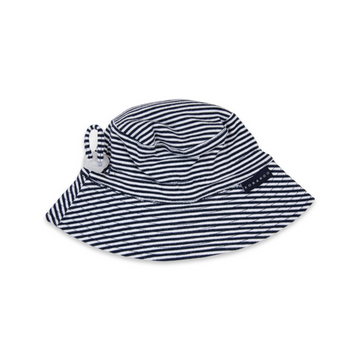 Cotton Sun Hat Navy Stripe
