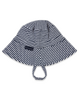 Cotton Sun Hat Navy Stripe