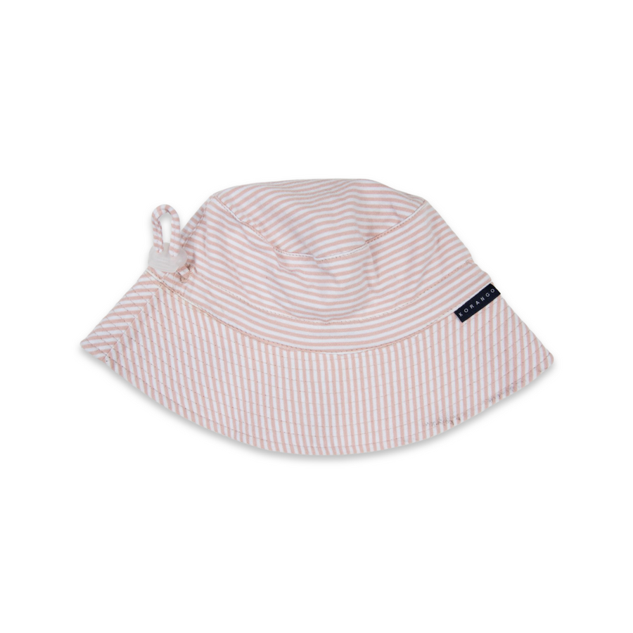 Cotton Sun Hat Dusty Pink Stripe