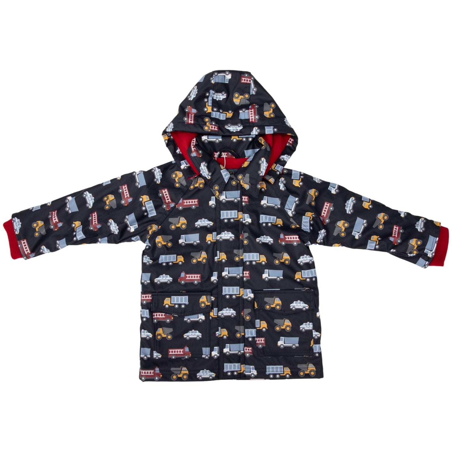 Cars and Trucks Raincoat Navy