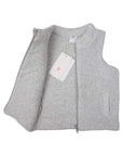 Lined Knit Vest Grey Marle