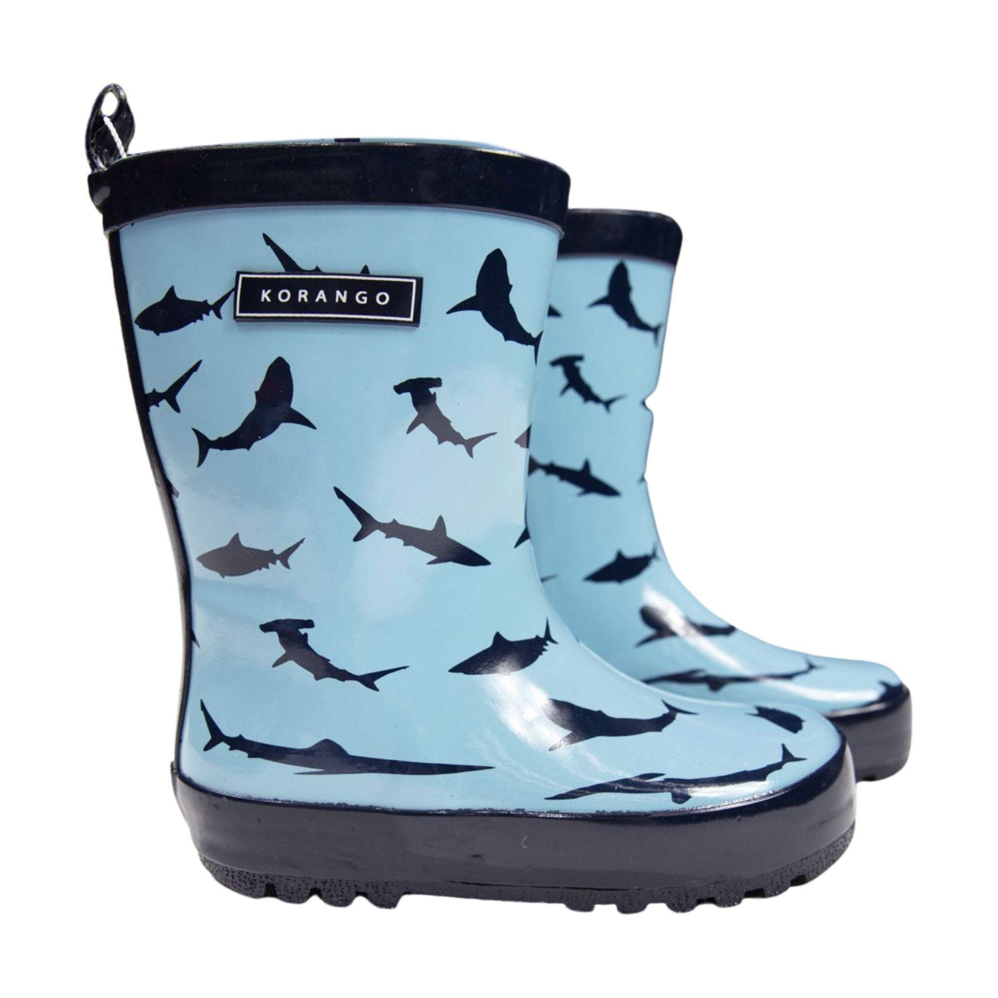 Shark Print Gumboot Blue