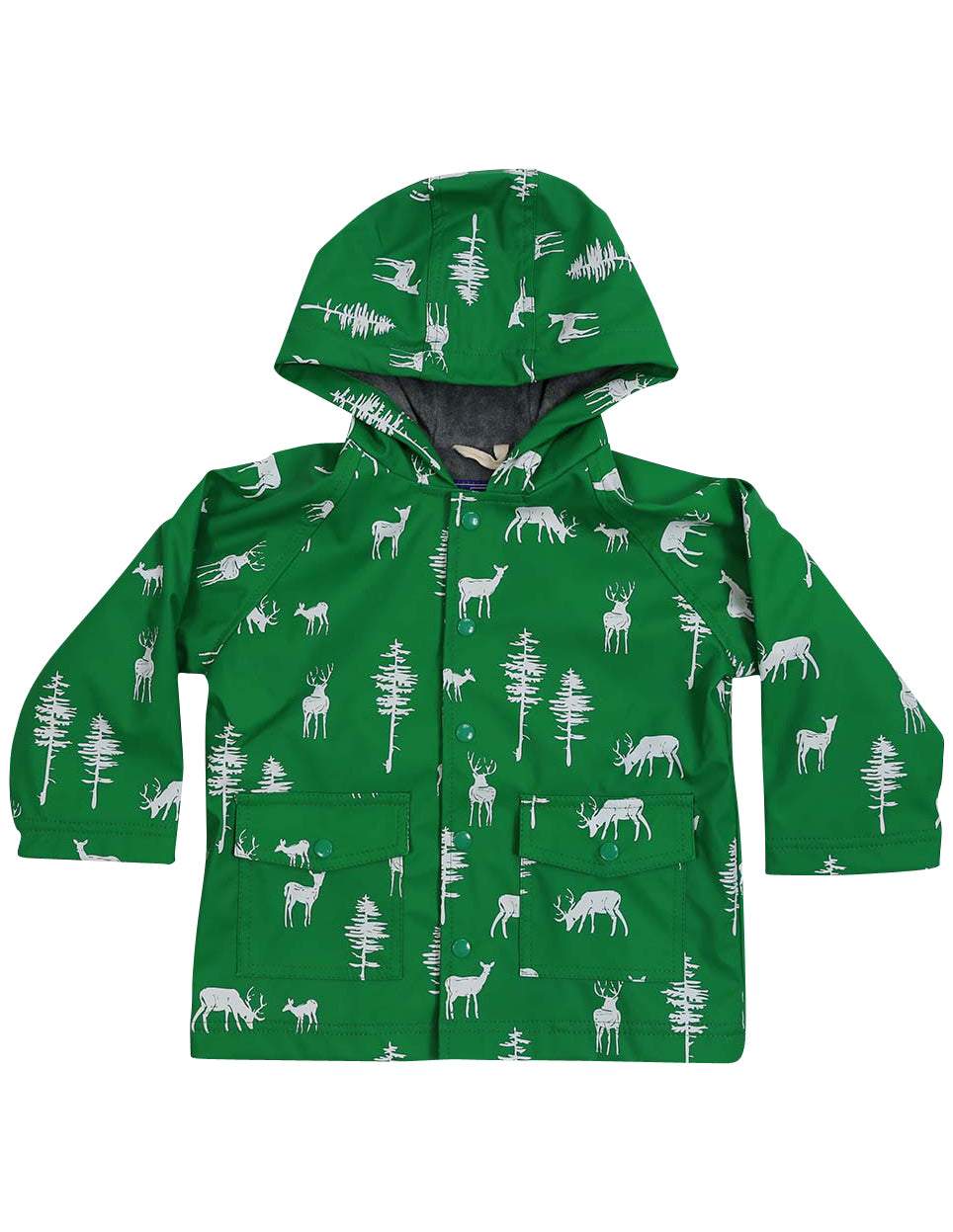 Little Stag Raincoat Green