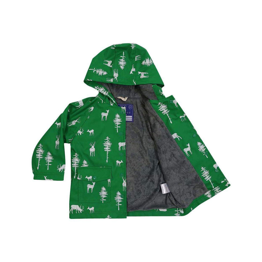 Little Stag Raincoat Green