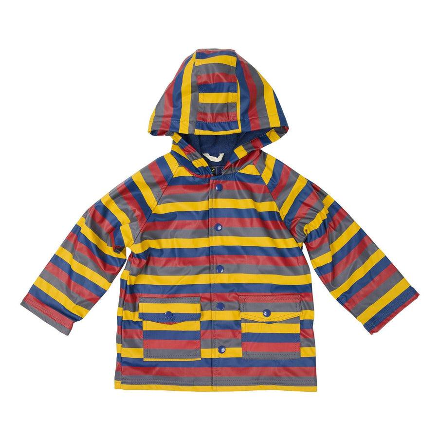 Striped Raincoat Mustard Stripe