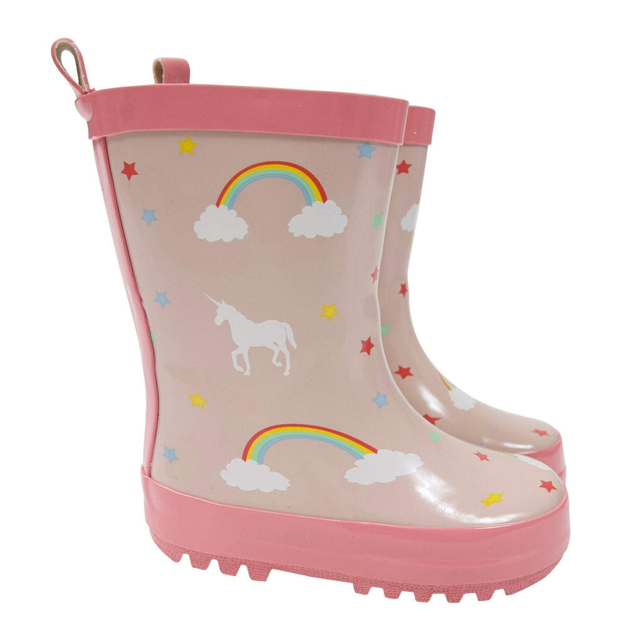 Unicorn & Rainbows Gumboot Dusty Pink